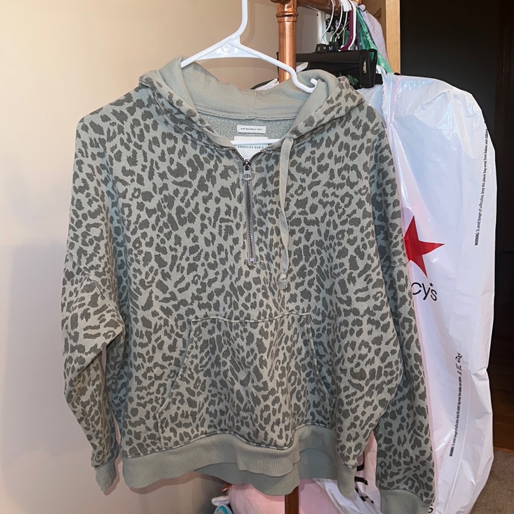 Oversized American Eagle Quarter Zip